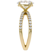 Oval Solitaire Criss Cross Lab Grown Diamond Engagement Ring