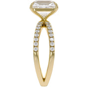 Radiant Solitaire Criss Cross Lab Grown Diamond Engagement Ring