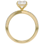 Radiant Solitaire Criss Cross Lab Grown Diamond Engagement Ring