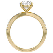Pear Solitaire Criss Cross Lab Grown Diamond Engagement Ring