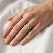 Oval Halo Solitaire Criss Cross Lab Grown Diamond Engagement Ring