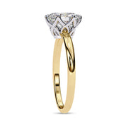 6 Prong Oval Solitaire Lab Grown Diamond Engagement Ring