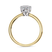 6 Prong Oval Solitaire Lab Grown Diamond Engagement Ring