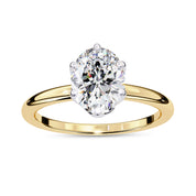 6 Prong Oval Solitaire Lab Grown Diamond Engagement Ring