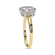 6 Prong Emerald Solitaire Lab Grown Diamond Engagement Ring