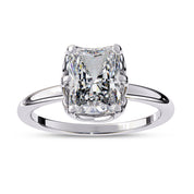 6 Prong Radiant Solitaire Lab Grown Diamond Engagement Ring