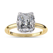 6 Prong Radiant Solitaire Lab Grown Diamond Engagement Ring