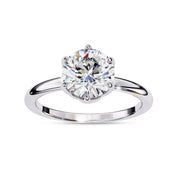 6 Prong Round Solitaire Lab Grown Diamond Engagement Ring