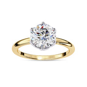 6 Prong Round Solitaire Lab Grown Diamond Engagement Ring