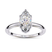 6 Prong Marquise Solitaire Lab Grown Diamond Engagement Ring