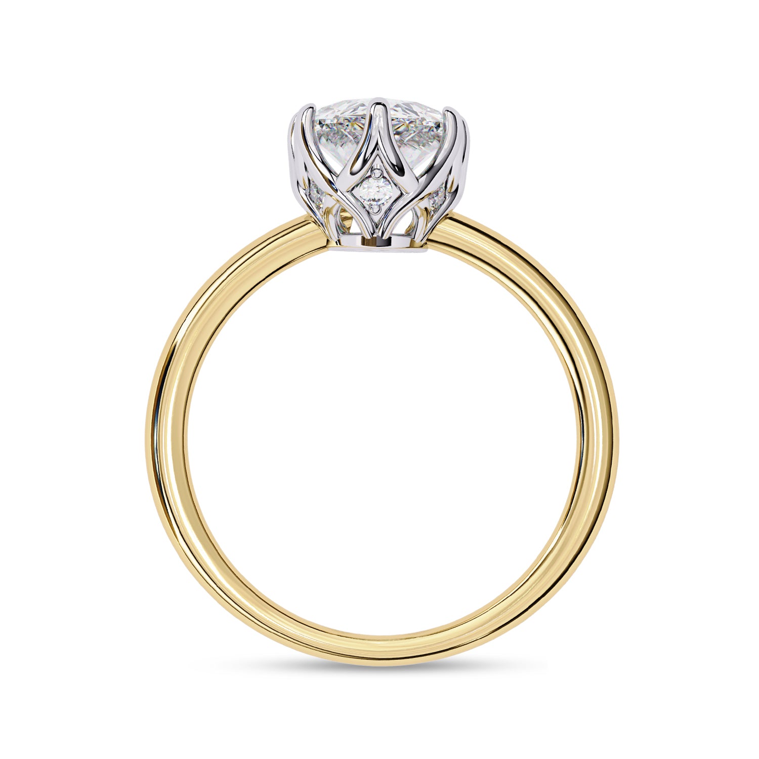 6 Prong Marquise Solitaire Lab Grown Diamond Engagement Ring