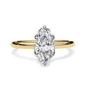 6 Prong Marquise Solitaire Lab Grown Diamond Engagement Ring