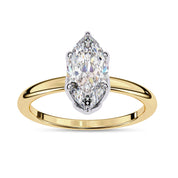 6 Prong Marquise Solitaire Lab Grown Diamond Engagement Ring