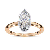 6 Prong Marquise Solitaire Lab Grown Diamond Engagement Ring