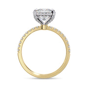 Princess Hidden Halo Solitare Lab Grown Diamond Engagement Ring
