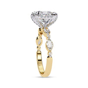 Princess Hidden Halo Solitare Engagement Lab Grown Diamond Ring