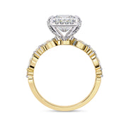 Princess Hidden Halo Solitare Engagement Lab Grown Diamond Ring