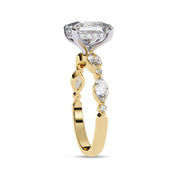 Princess Solitaire Hidden Halo Engagement Lab Grown Diamond Ring