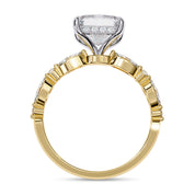 Princess Solitaire Hidden Halo Engagement Lab Grown Diamond Ring