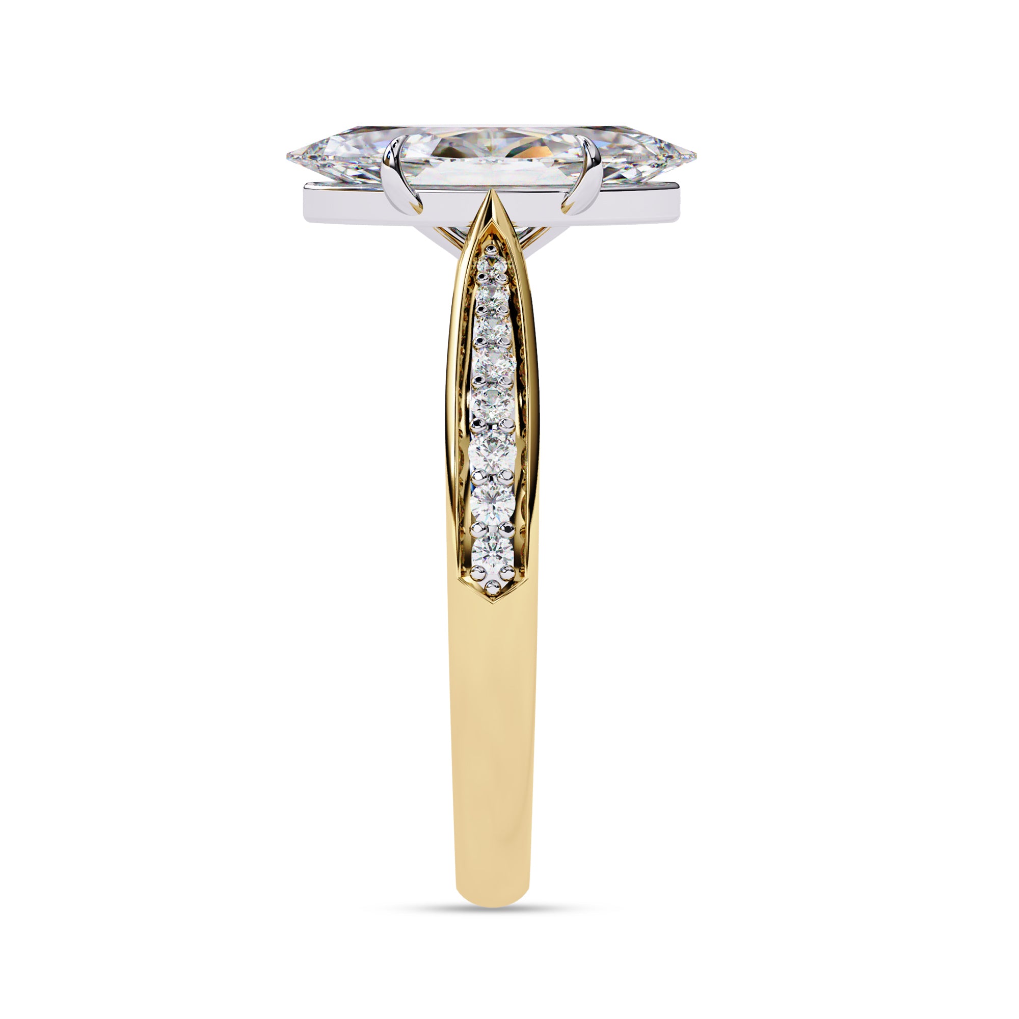 4 Prong Marquise Cut Solitaire Engagement Lab Grown Diamond Ring