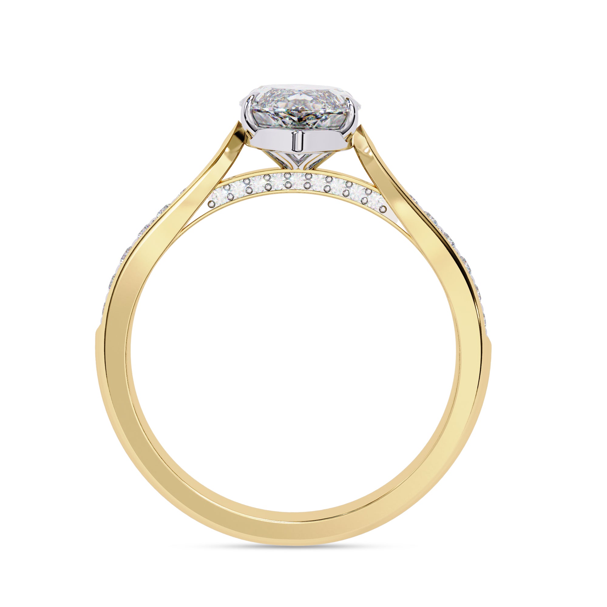 4 Prong Marquise Cut Solitaire Engagement Lab Grown Diamond Ring