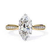 4 Prong Marquise Cut Solitaire Engagement Lab Grown Diamond Ring
