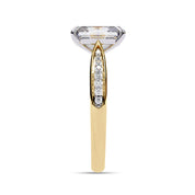 4 Prong Emerald Cut Solitaire Engagement Lab Grown Diamond Ring