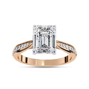 4 Prong Radiant Cut Solitaire Engagement Lab Grown Diamond Ring