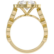 Floral Halo Lab Grown Diamond Engagement Ring