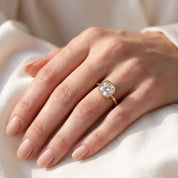 Bezel Set Solitaire Lab Grown Diamond Engagement Ring
