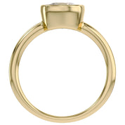 Bezel Set Solitaire Lab Grown Diamond Engagement Ring
