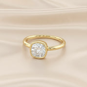 Bezel Set Solitaire Lab Grown Diamond Engagement Ring