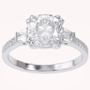 Three Stone Lab Grown Diamond Engagement Ring