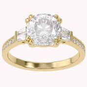 Three Stone Lab Grown Diamond Engagement Ring