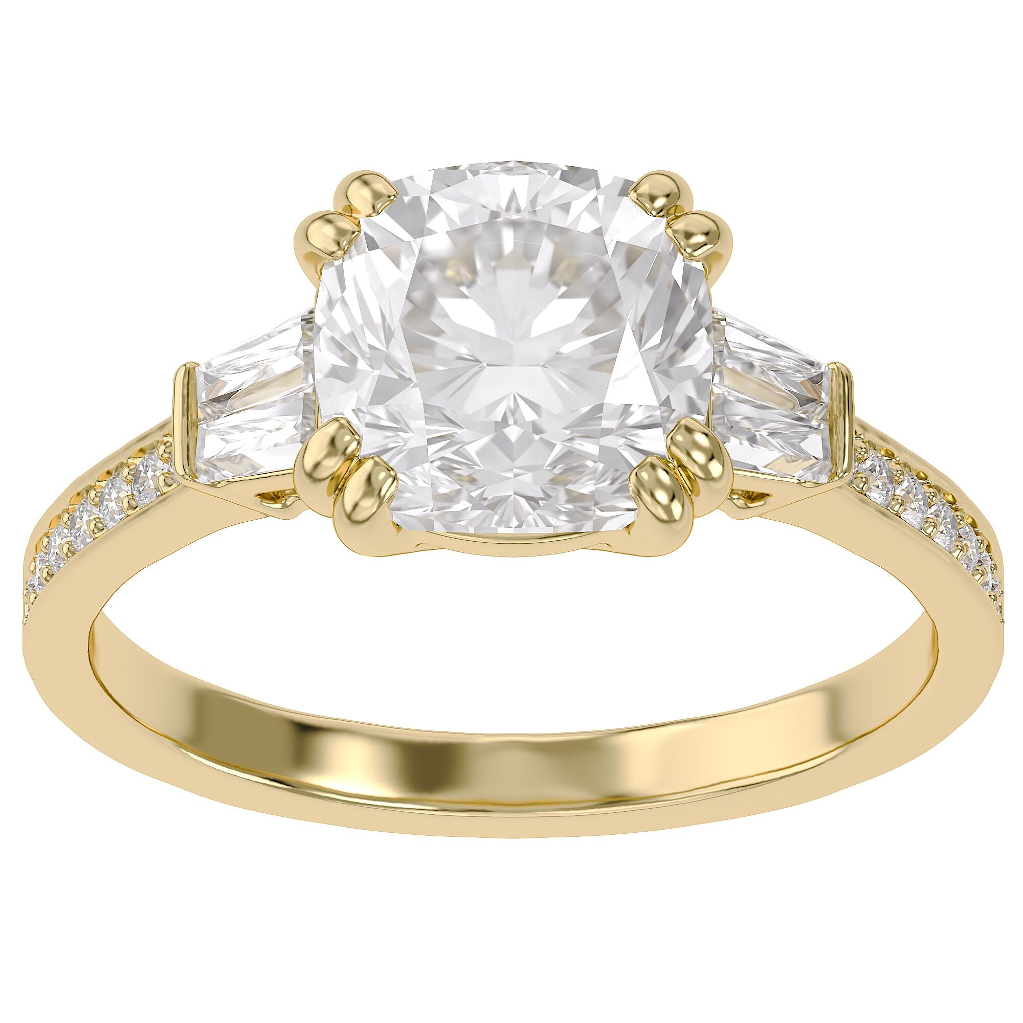 Three Stone Lab Grown Diamond Engagement Ring