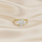 Three Stone Lab Grown Diamond Engagement Ring