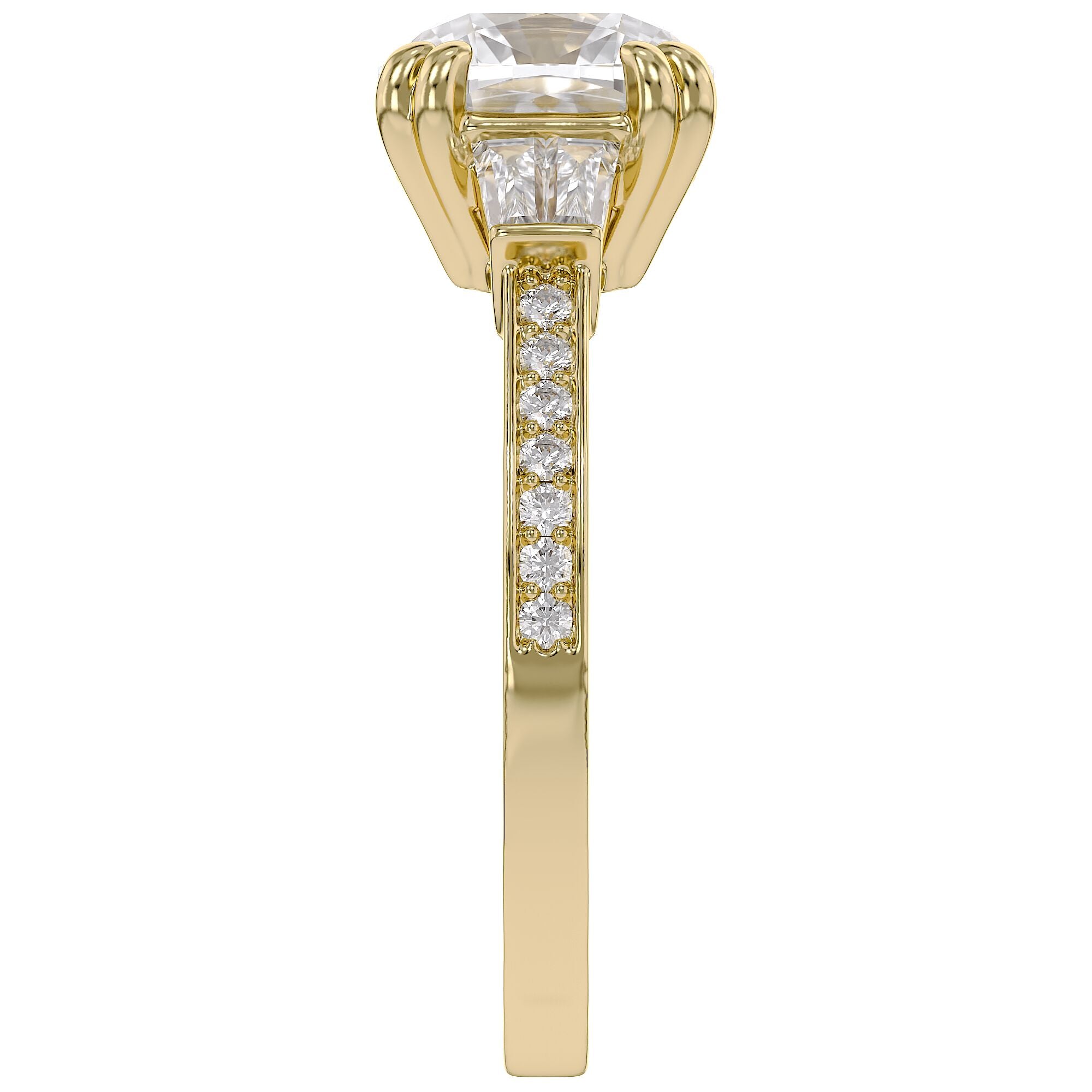 Three Stone Lab Grown Diamond Engagement Ring