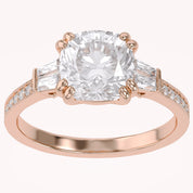 Three Stone Lab Grown Diamond Engagement Ring