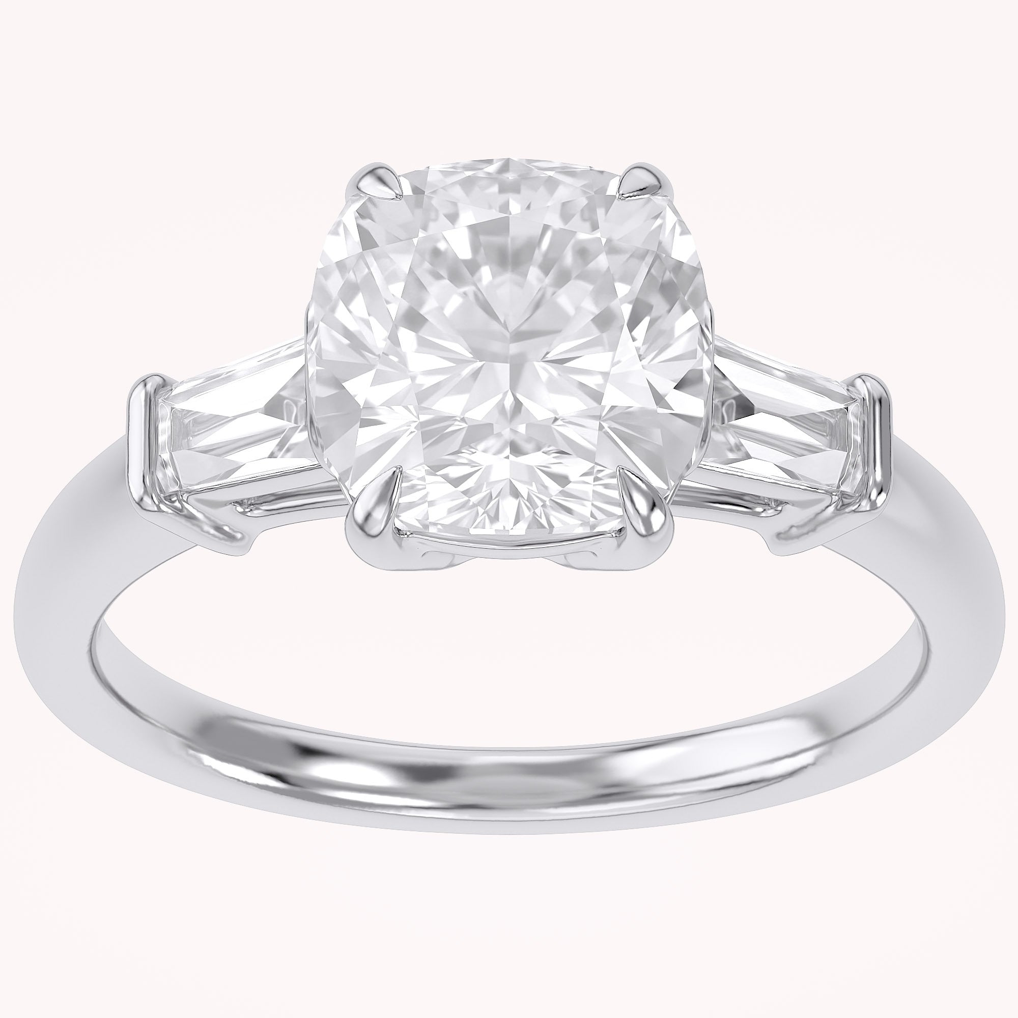 Lab Grown Diamond Three Stone Engagement Ring