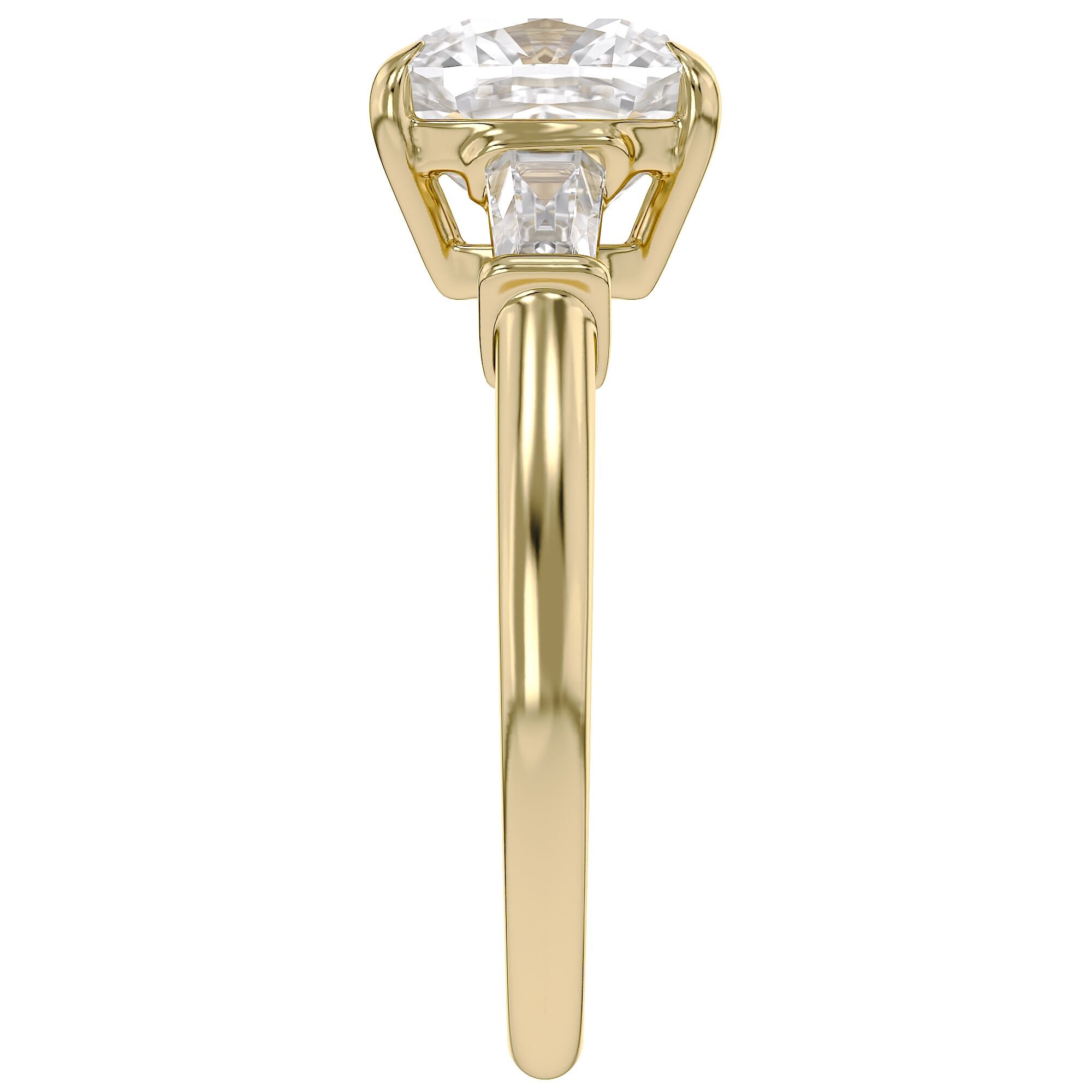 Lab Grown Diamond Three Stone Engagement Ring