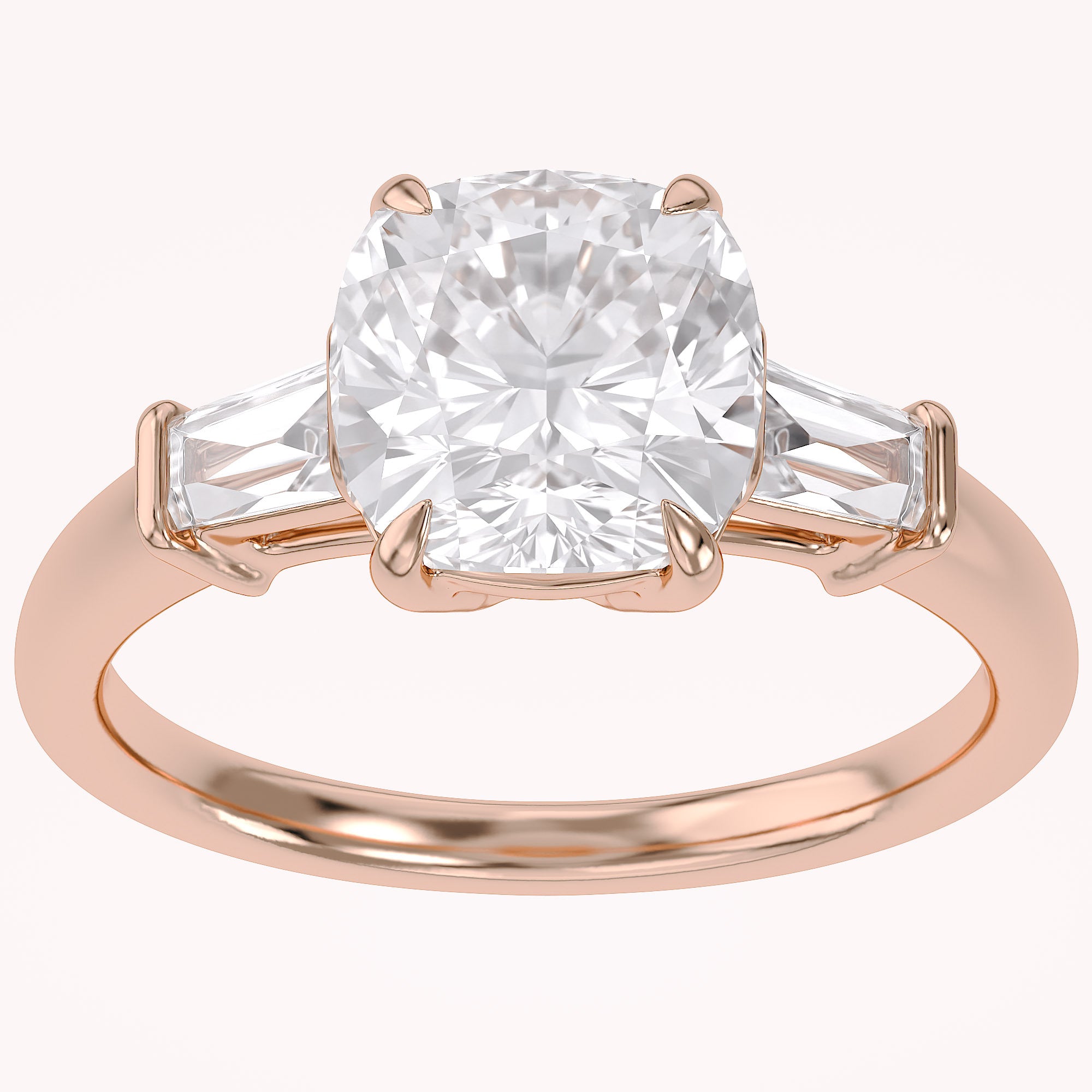 Lab Grown Diamond Three Stone Engagement Ring