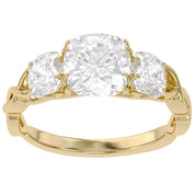 Three Stone Infinity Lab Grown Diamond Engagement Ring