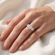 Three Stone Infinity Lab Grown Diamond Engagement Ring