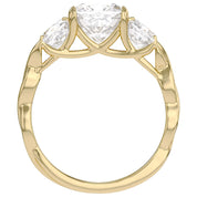 Three Stone Infinity Lab Grown Diamond Engagement Ring