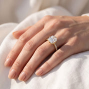 Hidden Halo Solitaire Lab Grown Diamond Engagement Ring