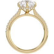 Hidden Halo Solitaire Lab Grown Diamond Engagement Ring
