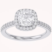 Halo Solitaire Lab Grown Diamond Engagement Ring