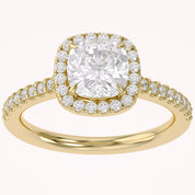 Halo Solitaire Lab Grown Diamond Engagement Ring