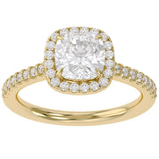Halo Solitaire Lab Grown Diamond Engagement Ring