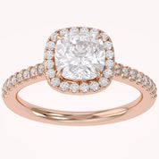 Halo Solitaire Lab Grown Diamond Engagement Ring